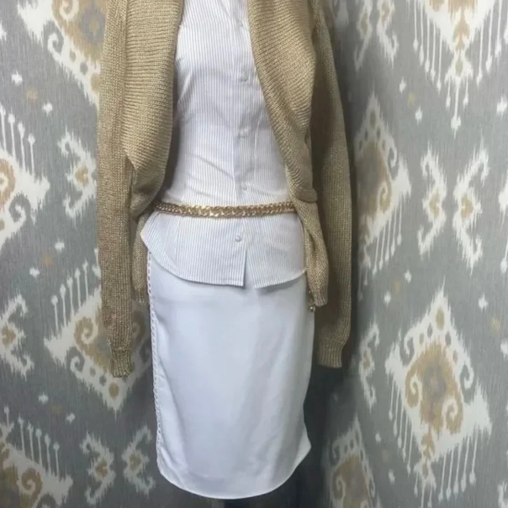 Ralph Lauren 'Resort 2015 Lamb Leather Lace Side Fianna Pencil Skirt - Picture 5 of 9